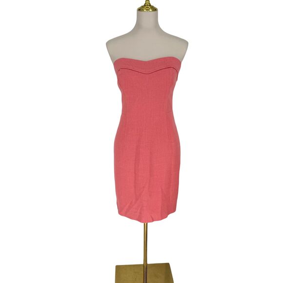 Lilly Pulitzer Bibi Corset Dress Size 10 Strapless Ginger Coral Sweetheart Lined - Picture 2 of 9
